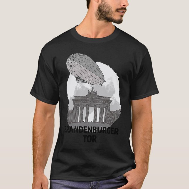 Camiseta Brandenburger Tor Berlin Germany Silhouette Outlin (Frente)