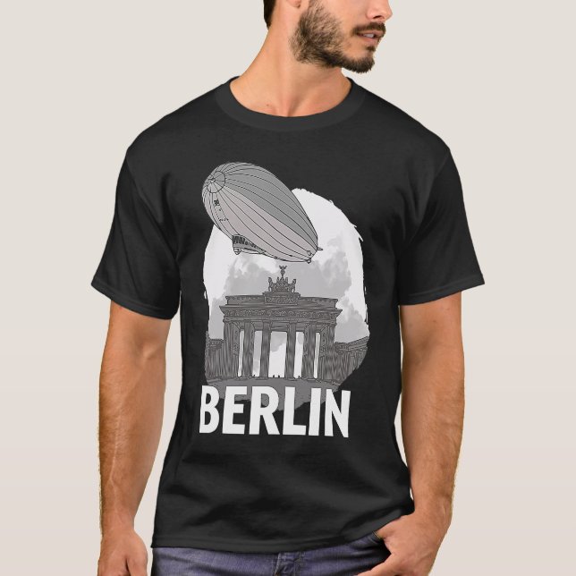 Camiseta Brandenburger Tor Berlin Germany Silhouette Outlin (Frente)