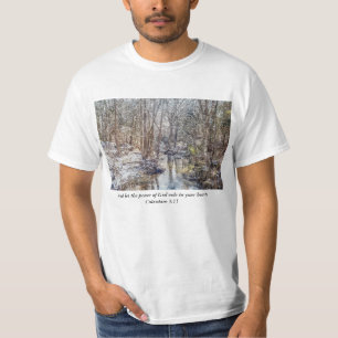 Camiseta Branson Fall Creek Winter Snow Painterly