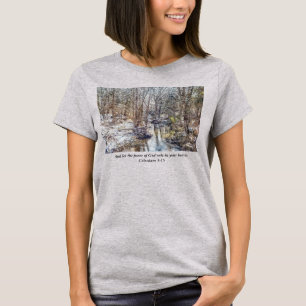 Camiseta Branson Fall Creek Winter Snow Painterly T Shirt