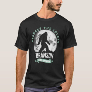 Camiseta Branson Missouri Respeite os Locais Pé Grande Sasq
