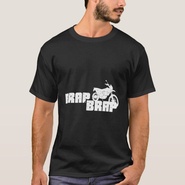 Camiseta Brap Brap Funny Dirtbike Motorcycle Racing Long Sl (Frente)