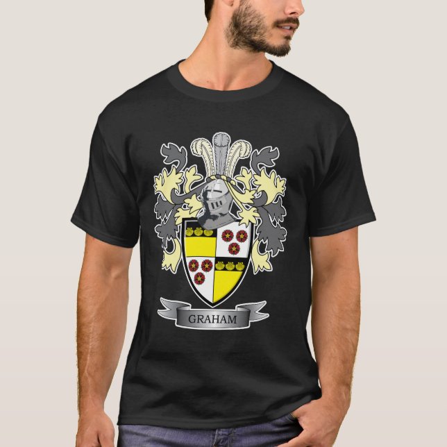 Camiseta Brasão da crista da família de Graham (Frente)