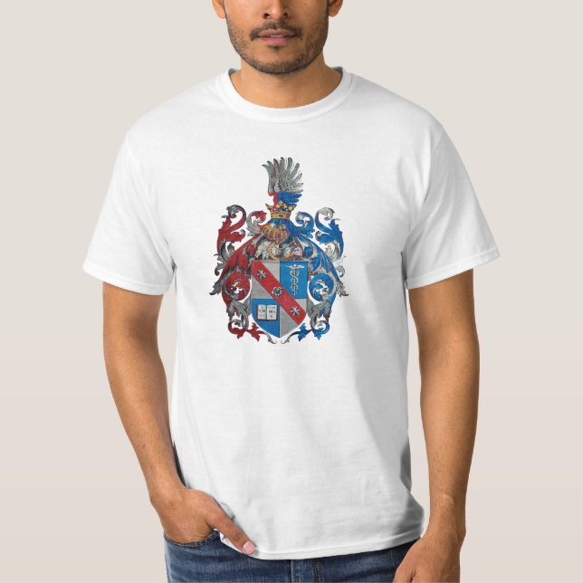 Camiseta Brasão da família de Ludwig von Mises (Frente)
