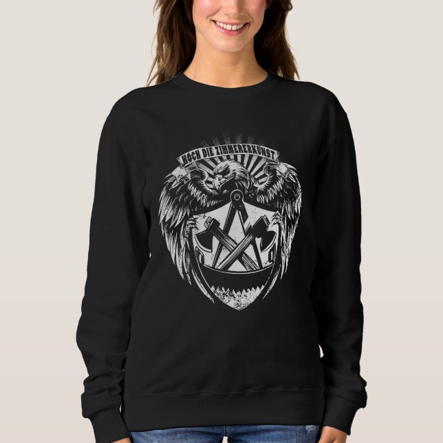 Camiseta Brasão da guilda de carpintaria com águia (Frente)