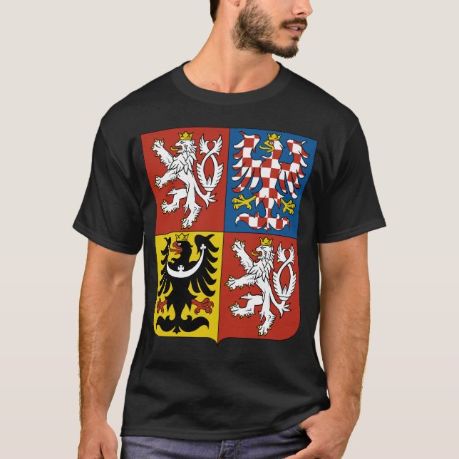 Camiseta Brasão da república checa (Frente)