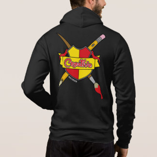 Camiseta Brasão de Armas Criativo Gráficos Maluco Zip-Up