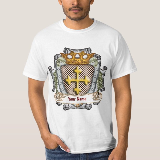 Camiseta Brasão de Armas da Família Brave Sobrenome (Frente)