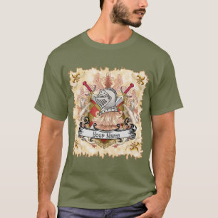 Camiseta Brasão de Armas da Família Red Knight Sobrenome