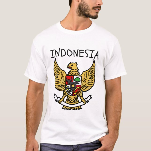 Camiseta Brasão de armas da Indonésia (Frente)