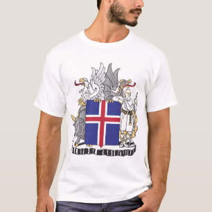 Camiseta Brasão de Armas da Islândia Guardiões Mitológicos