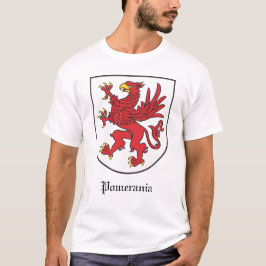 Camiseta Brasão de Armas da Pomerânia Arte Majestosa do Gri