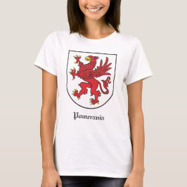 Camiseta Brasão de Armas da Pomerânia Arte Majestosa do Gri