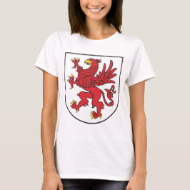 Camiseta Brasão de Armas da Pomerânia Arte Majestosa do Gri