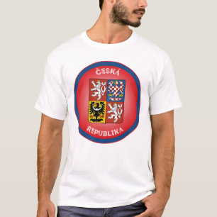 Camiseta Brasão de Armas da República Tcheca em Forma de Cí