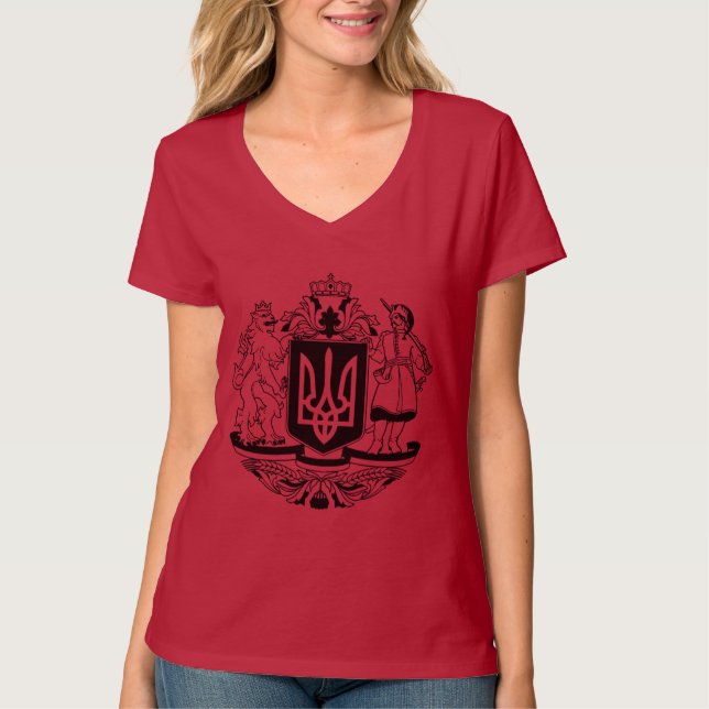 Camiseta Brasão de armas da Ucrânia (Frente)