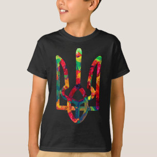Camiseta Brasão de Armas da Ucrânia em Cores Nacionais Ucrâ