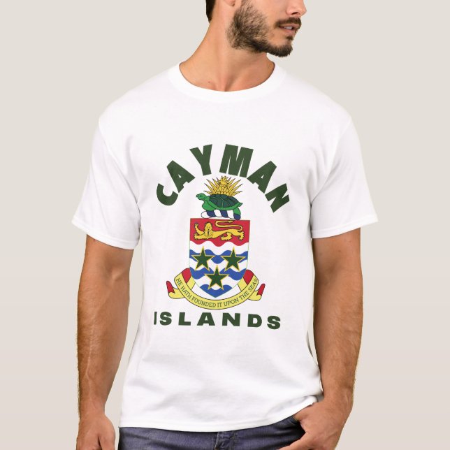Camiseta Brasão de armas das Ilhas Cayman (Frente)