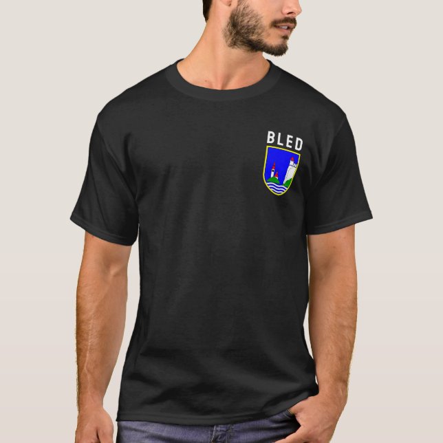 Camiseta Brasão de armas de Bled, Eslovênia (Frente)