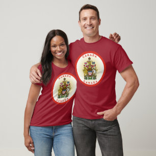 Camiseta Brasão de Armas do Canadá em Forma de Círculo