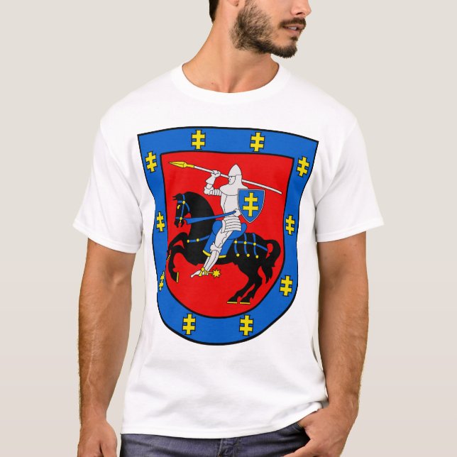 Camiseta Brasão de Armas do Condado de Vilnius (Frente)
