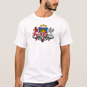 Camiseta Brasão de armas símbolo emblema bandeira da Letôni