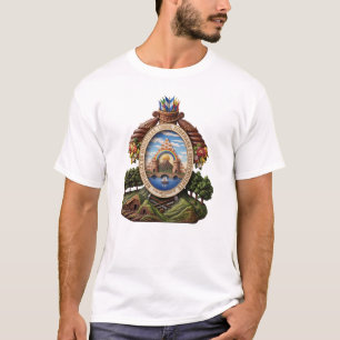 Camiseta brasão de armas símbolo emblema bandeira hondurenh