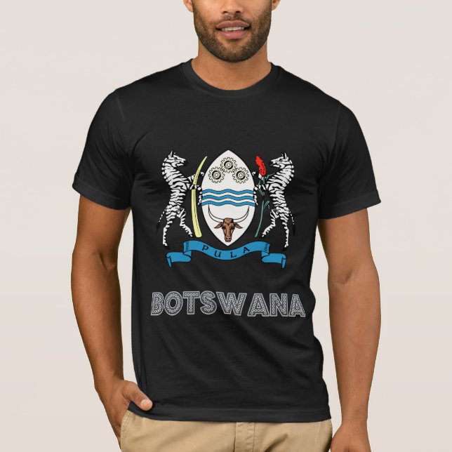 Camiseta Brasão de Botswana (Frente)