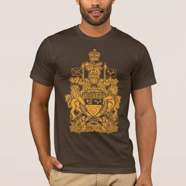 Camiseta Brasão de Canadá - crista de Canadá (Frente)