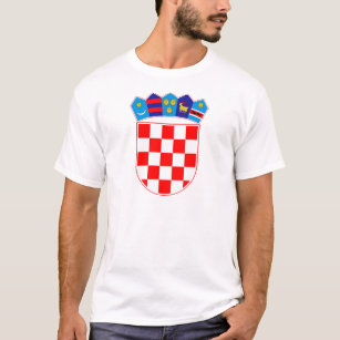 Camiseta Brasão de Croatia, emblema croata, Hrvatska