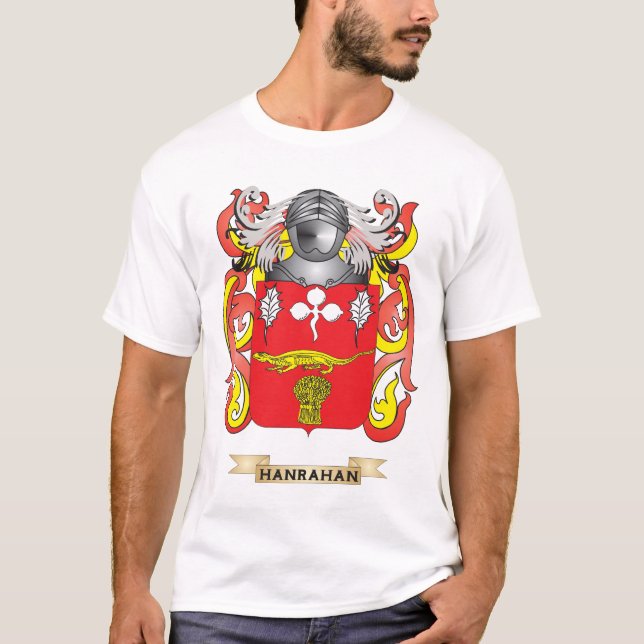 Camiseta Brasão de Hanrahan (crista da família) (Frente)