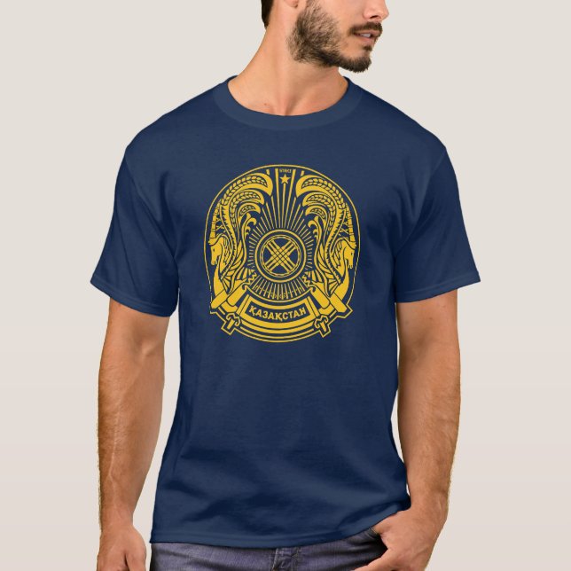 Camiseta brasão de kazakhstan (Frente)