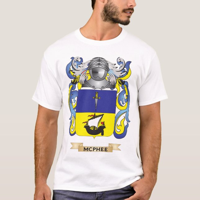 Camiseta Brasão de McPhee (crista da família) (Frente)