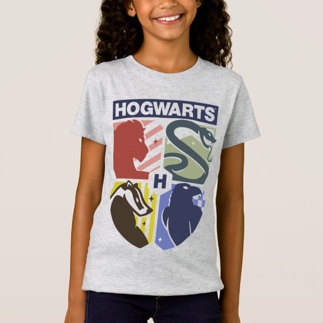 Camiseta Brasão Estampado Vintage HOGWARTS™ (Frente)