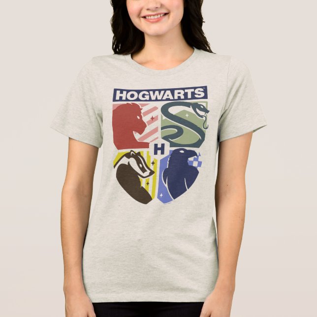 Camiseta Brasão Estampado VINTAGE HOGWARTS™ (Frente)