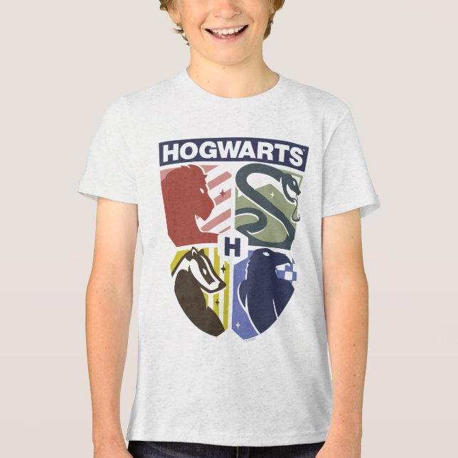 Camiseta Brasão Estampado Vintage HOGWARTS™ (Frente)