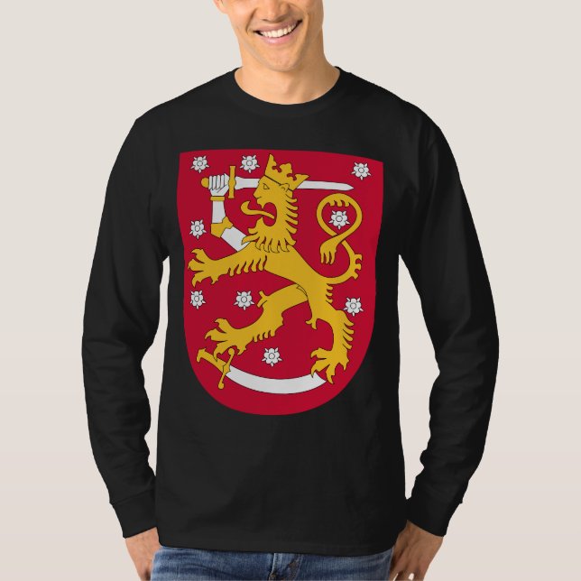 Camiseta Brasão FI de Finlandia (Frente)
