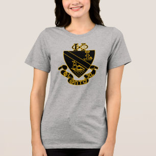 Camiseta Brasão Phi Chi Theta Dourado e Preto