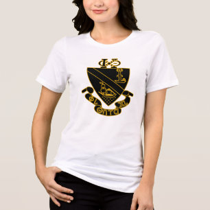 Camiseta Brasão Phi Chi Theta Dourado e Preto