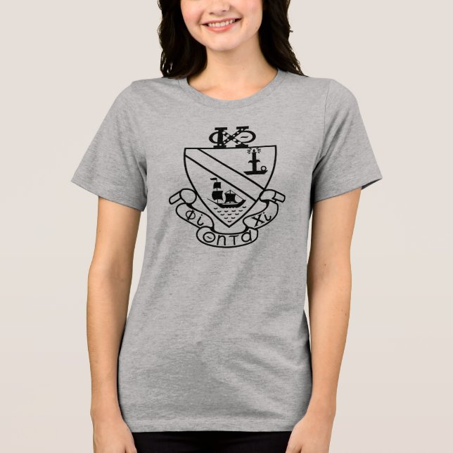 Camiseta Brasão Phi Chi Theta | P&B (Frente)