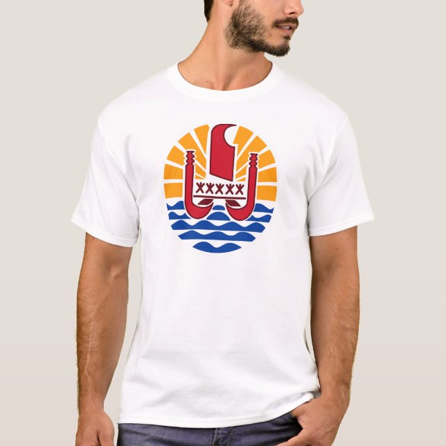 Camiseta Brasão, Polinésia francesa Polynésie Française (Frente)