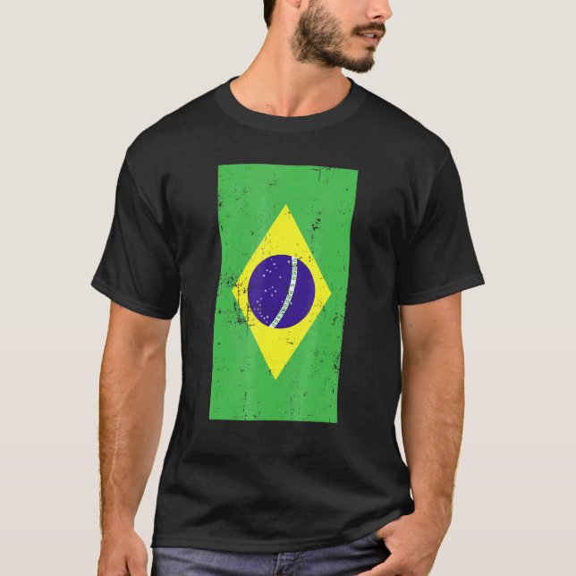 Camiseta Brasil: América do Sul - Bandeira em Desvio (Frente)