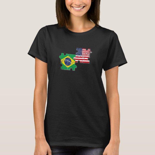 Camiseta Brasil: Bandeira Americana (Frente)