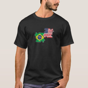 Camiseta Brasil: Bandeira Americana