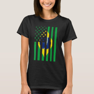 Camiseta Brasil: Bandeira Americana