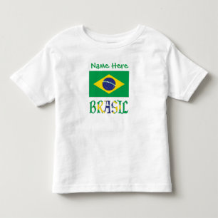 Camiseta Brasil Bandeira Brasil Nome Personalizado