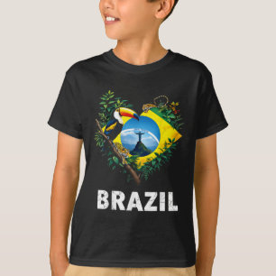 Camiseta Brasil: Bandeira do Coração da Selva Toco