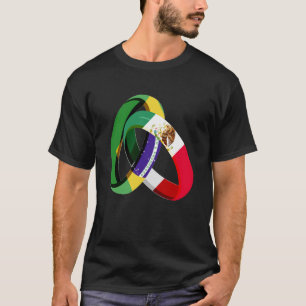 Camiseta Brasil Bandeira México Casamento de Casamento do A