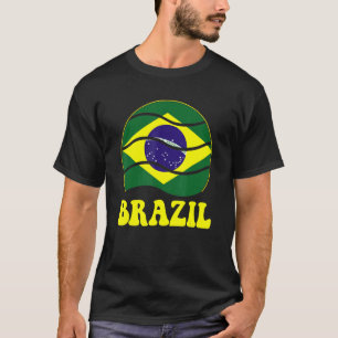 Camiseta Brasil: Bandeira Vintage Orgulho Patriótico Brasil