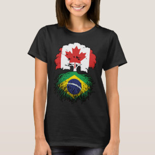 Camiseta Brasil: Canadá, Canadá, Bandeira das Raízes das Ár